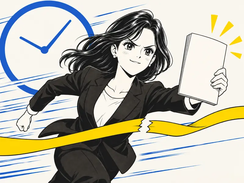 最短3営業日で漫画を納品するスピード感を描いた1コマ漫画