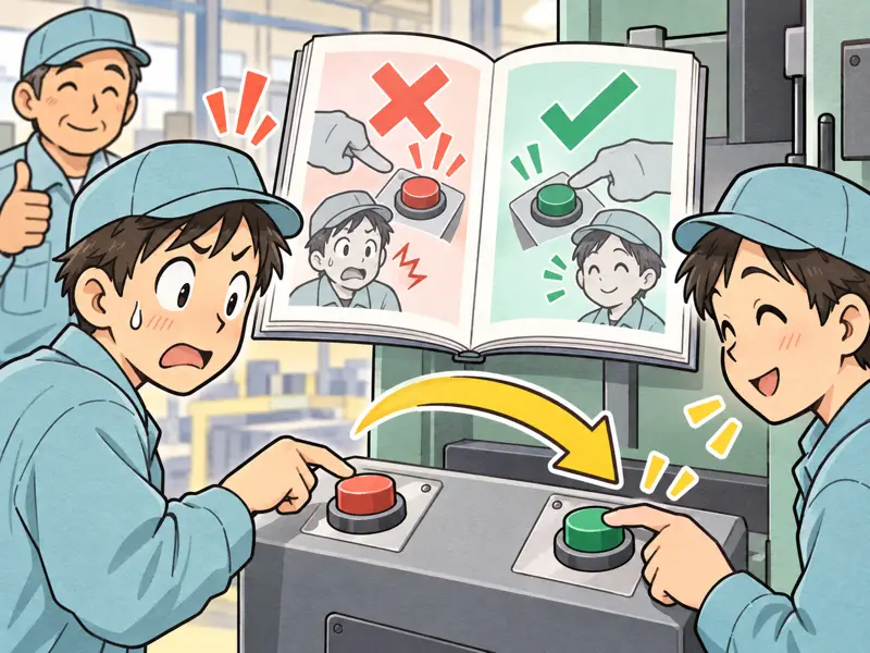 失敗例・NG例を疑似体験できるを描いた1コマ漫画