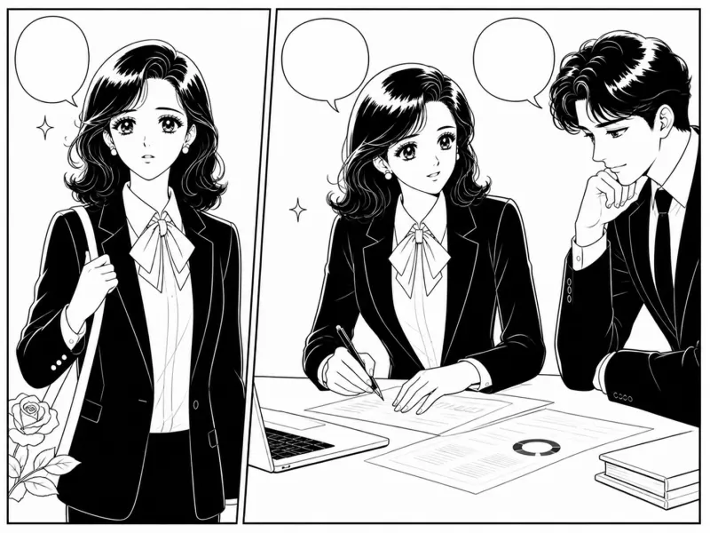 AIマンガ制作所の漫画サンプル：全コマでキャラクターが一貫している