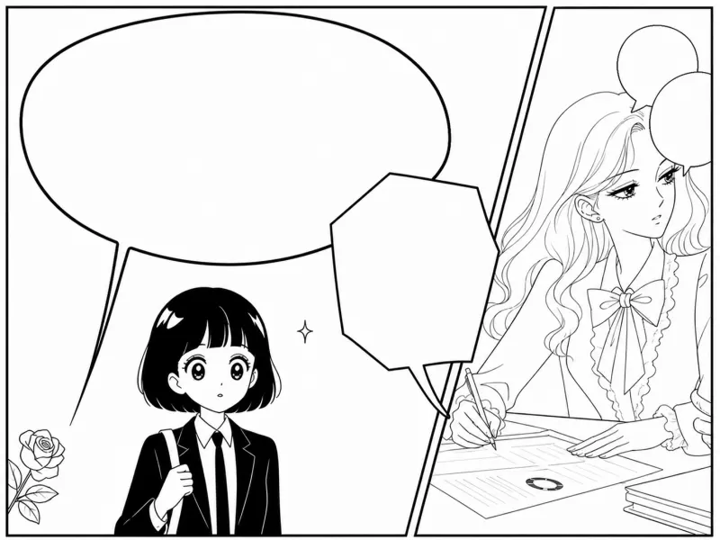 自作AI漫画のイメージ：コマごとに主人公の顔や画風が変わってしまう