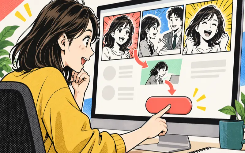 LP・Webサイトに活用する漫画のイメージ