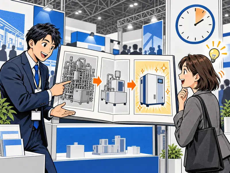 技術・製品の強みを短時間で理解させるを描いた1コマ漫画