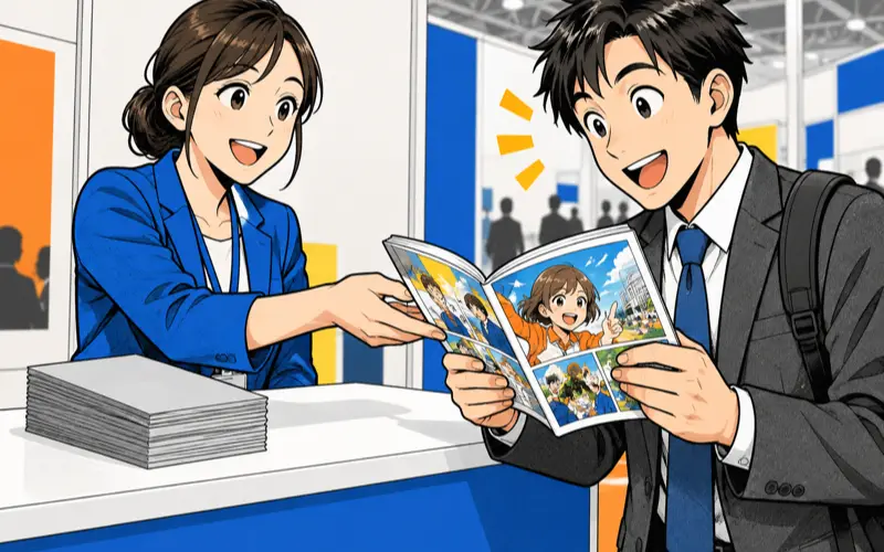 配布用の漫画チラシ・小冊子に活用する漫画のイメージ