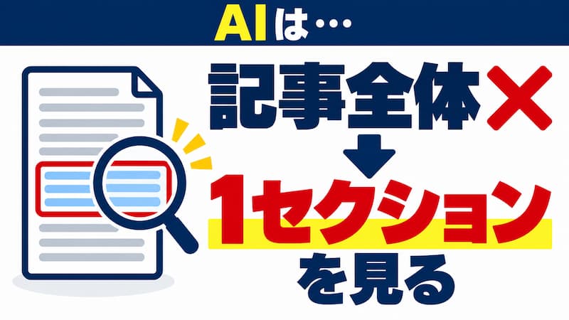 セクション単位で完成度を上げる