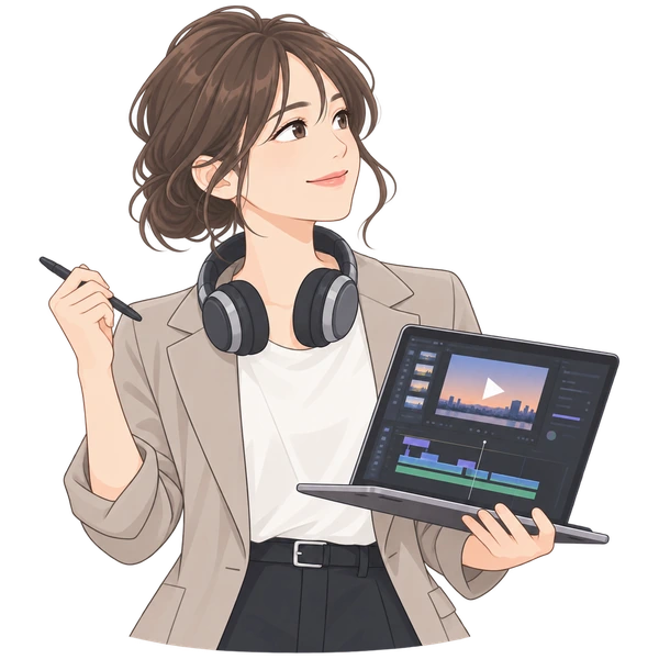 動画編集のイラスト