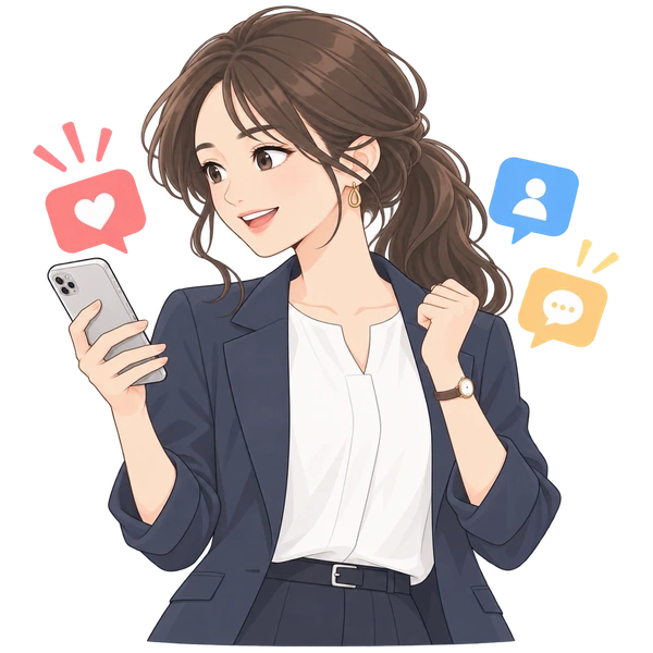 SNSマーケッターのイラスト