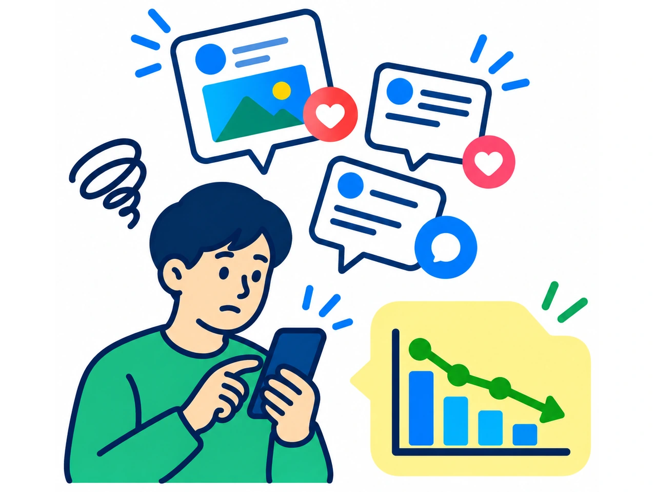 SNSを“惰性”で更新しているだけで、成果につながっていない